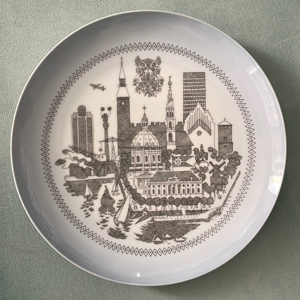 Vintage Bing & Grondahl Copenhagen Denmark Ceramic Plate